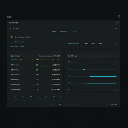 Modern high-tech analytics dashboard interface display